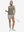 Front full body shot of model wearing glacier grey women's high waist 2 in 1 quick dry shorts with 7 pockets