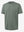 3d view of garment in celadon green heather of moisture wicking heather round neck athletic t-shirts.