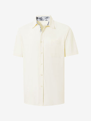 3d rendering of cream cool print plain button up shirts