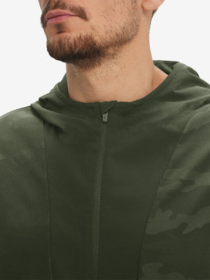 Sudaderas con capucha Q-Zip de manga corta en relieve resistentes al agua
