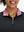 Front view from nose to chest of model wearing black women's athletic quarter zip tank tops