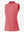 3d rendering of pink women's moisture-wicking mock neck sleeveless golf tops