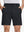 Front lower body shot of model wearing black flat front flex cotton blend golf shorts