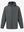 3d rendering of dark grey waterproof lightweight rain jacket with hood