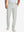 Lightweight flat front casual trousers in silver grey, front lower-body view with a clean tailored fit.