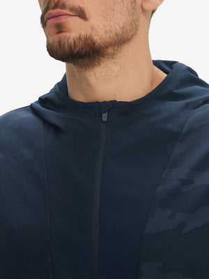 Sudaderas con capucha Q-Zip de manga corta en relieve resistentes al agua