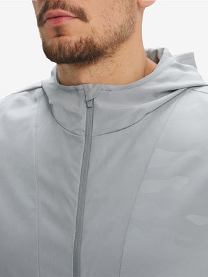 Sudaderas con capucha Q-Zip de manga corta en relieve resistentes al agua