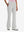 Front lower body shot of model wearing silver gray women's high waist stretch golf pants with pockets