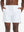 Front lower-body view from waist to knees of model wearing WHITE 2 in 1 Running Sports Shorts with Liner
