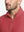 Front view from nose to chest of model wearing brick red waffle texture 1/4 zip pullover