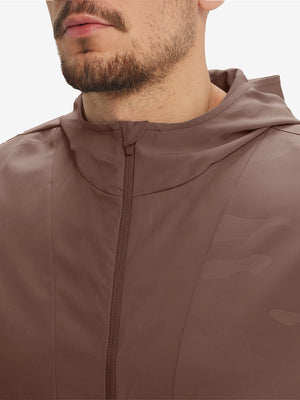 Sudaderas con capucha Q-Zip de manga corta en relieve resistentes al agua