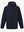 3d rendering of navy waterproof lightweight rain jacket with hood