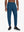 Front lower body view of model wearing BLUE INDIGO Performance Tapered Sports Joggers
