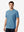Front upper body view in light blue of men's short sleeve slim fit roma knit t-shirt.