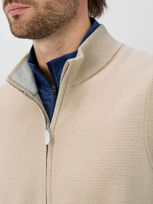 Luxury Wool Blend Full Zip Sweater Vests