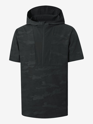 Sudaderas con capucha Q-Zip de manga corta en relieve resistentes al agua