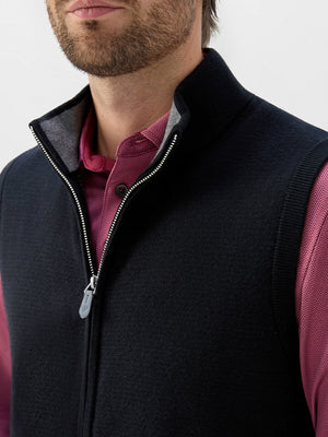 Luxury Wool Blend Full Zip Sweater Vests