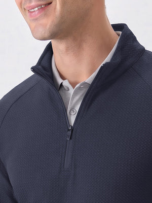 Heather Textured Quarter Zip Pullover