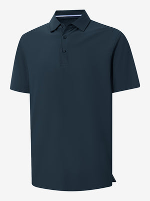 3d rendering of navy dry fit waffle textured collared golf shirts