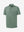 3d view of garment in celadon green heather of performance heather contrast collar polo shirts.