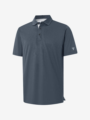 3d rendering of dark blue classic lightweight jacquard golf shirts