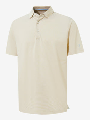 3d render of beige white comfy breathable pin-stripe texture golf polos