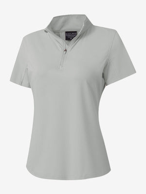 3d rendering of light grey  women's breathable 1/4 zip pullover golf shirts