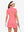 Back upper body view in lavender of women's lightweight golf dress with 2 pockets.
