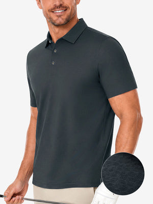 Nylon Blend Casual Jacquard Polo Shirts