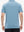Rear half-body shot of Cooling Stripe Golf Shirt in GREEN ASH STRIPE, showcasing stripe alignment and fit