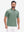 Front upper body view in celadon green heather of performance heather contrast collar polo shirts.
