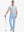 Full-body front shot with golf club, styled in Stretch Plain Everyday Pants – LIGHT BLUE