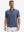 Male model front upper body wearing Performance quick dry print golf polos, sleek navy white floral look
