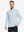 Men wearing Heather Pinstripe Brushed Dry Fit Quarter Zip Pullover in grey mist heather, front half body fit view