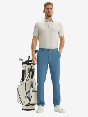 Water Repellent Classic Fit Flat Front Golf Dress Pants
