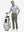 Front full body shot of model wearing tea brown straight fit lightweight dress golf pants