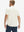 Back upper body shot of model wearing cream cool print plain button up shirts