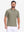 Front upper body view in taupe heather of performance heather contrast collar polo shirts.