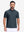 Front upper body shot of model wearing dark grey dry fit waffle textured collared golf shirts