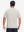 Back upper body view in light khaki heather of moisture wicking heather round neck athletic t-shirts.