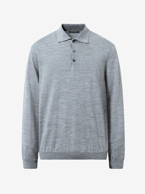 Pure Merino Wool Knit Sweater Polo Shirts