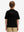 Back waist-up shot of model wearing black water-resistant short sleeve q-zip hoodie for boys