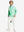 Full body model carrying a golf bag, wearing youth winter micro-fleece quarter zip pullover in turquoise