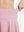 Detail view of skirt elasticity on lavender women's high waisted golf skirts with 4 inner pockets