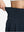 Detail view of skirt elasticity on navy blue women's high waisted golf skirts with 4 inner pockets
