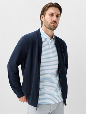 Wool Full Zip Sweater Bomber Jackets