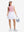Front full body shot of model wearing lavender women's moisture-wicking mock neck sleeveless golf tops