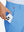 Back pocket detail ofGolf Lightweight Fleece Lined Dress Pants in sky blue