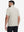 Back upper body shot of model wearing oyster gray waffle texture 1/4 zip pullover