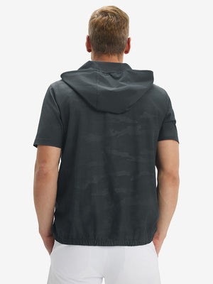 Sudaderas con capucha Q-Zip de manga corta en relieve resistentes al agua